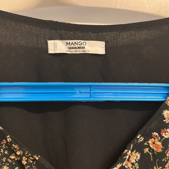 Mango dress in Georgette with lining & elasticated waist with a cute neck! UK L - Picture 4 of 10